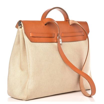 Hermes Toile Vache Hunter Herbag 36 MM Natural 4 of 12
