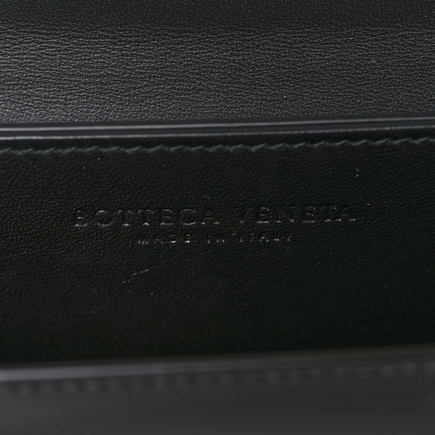Calfskin Stamped Classic BV Bag Black