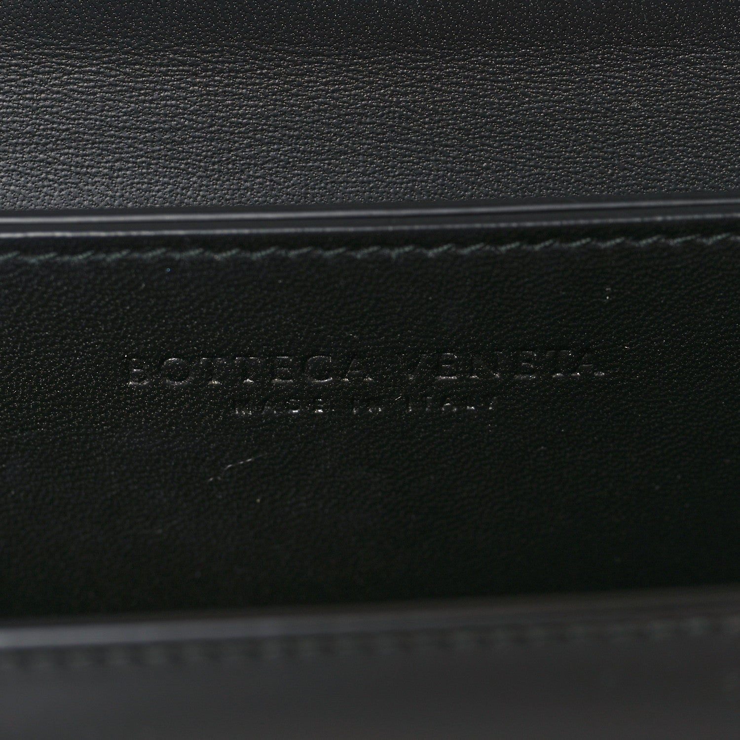 Bottega Veneta Calfskin Stamped Classic BV Bag Black 5 of 8