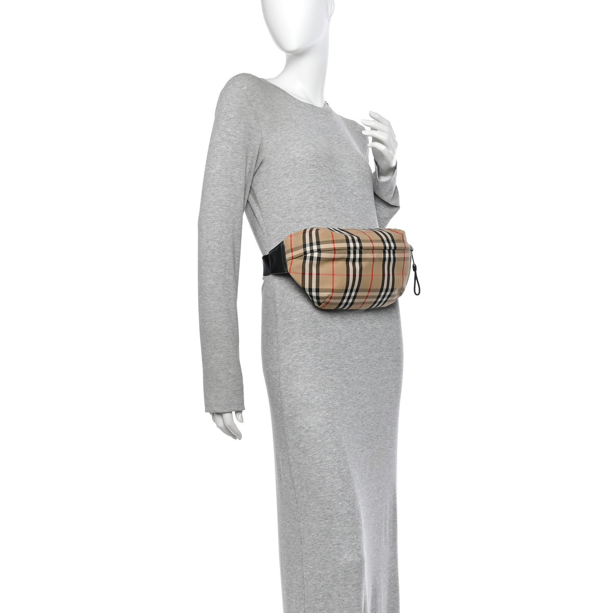 Burberry Nylon Vintage Check Medium Sonny Bum Bag  Archive Beige Black 2 of 11