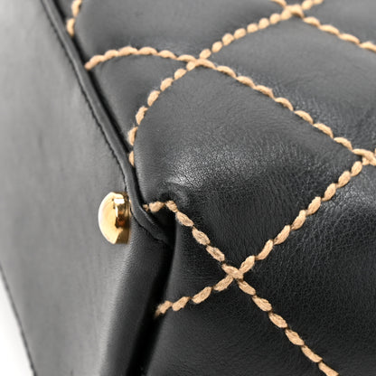 Chanel Calfskin Wild Stitch Tote Black 10 of 14