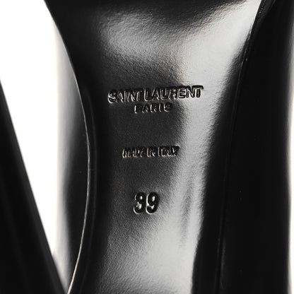 Saint Laurent Patent Calfskin Diane 100 Boots 39 Black 7 of 9