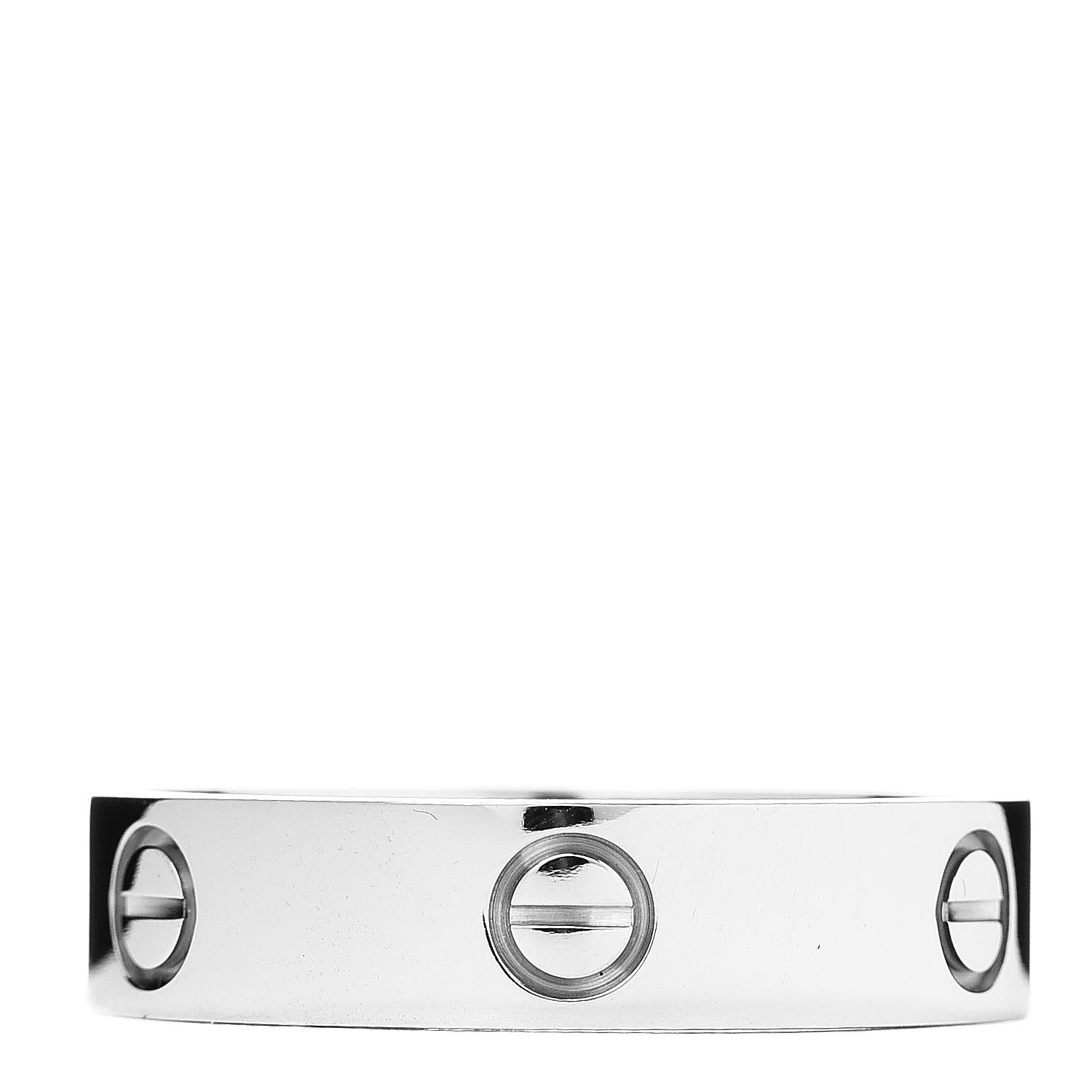 Cartier 18K White Gold 5.5mm LOVE Ring 65 11.25 1 of 4