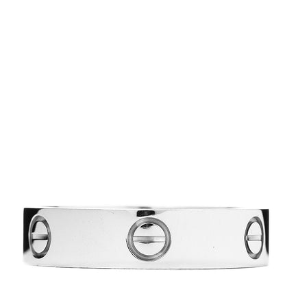 Cartier 18K White Gold 5.5mm LOVE Ring 65 11.25 1 of 4