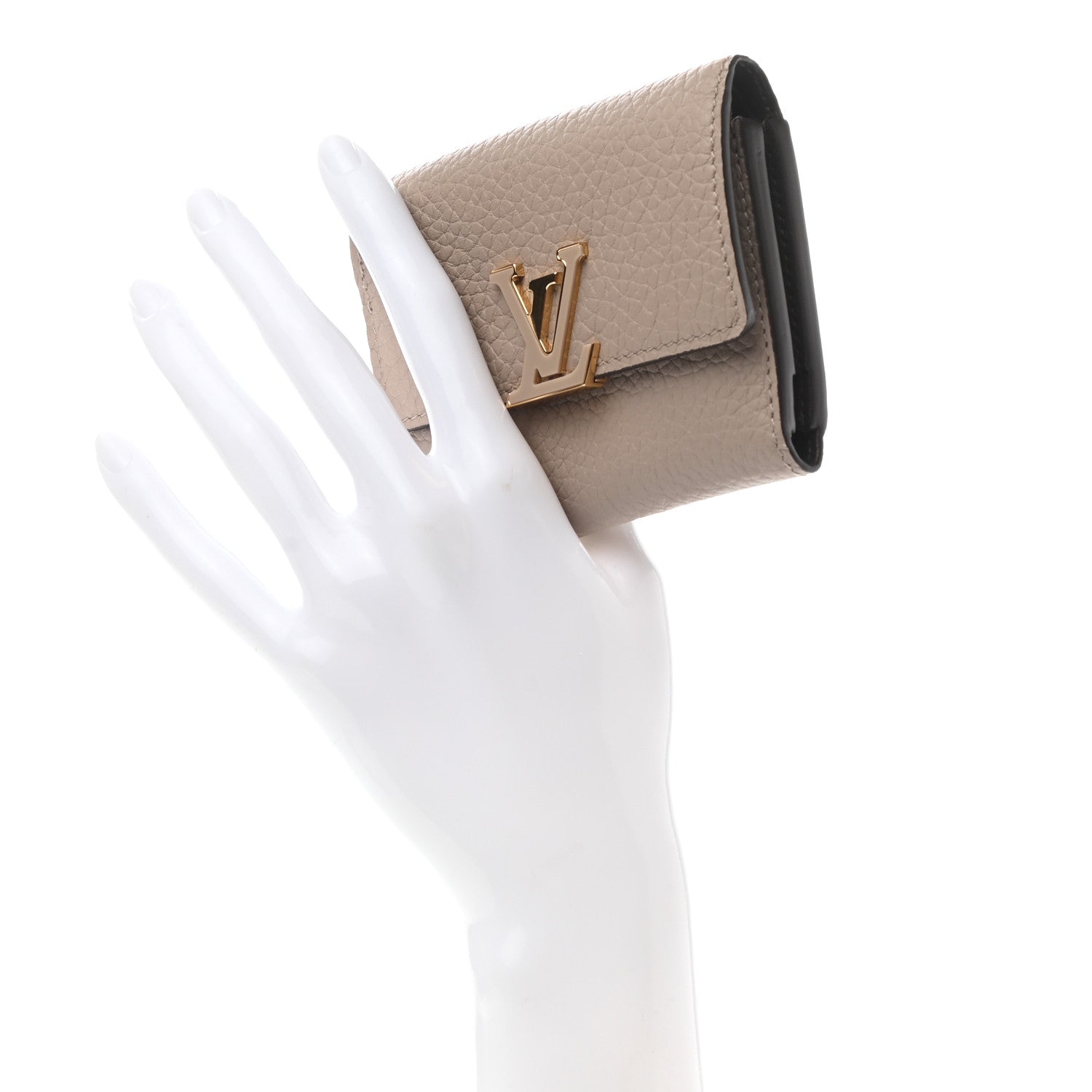 Louis Vuitton Taurillon Capucines XS Wallet Galet 2 of 8