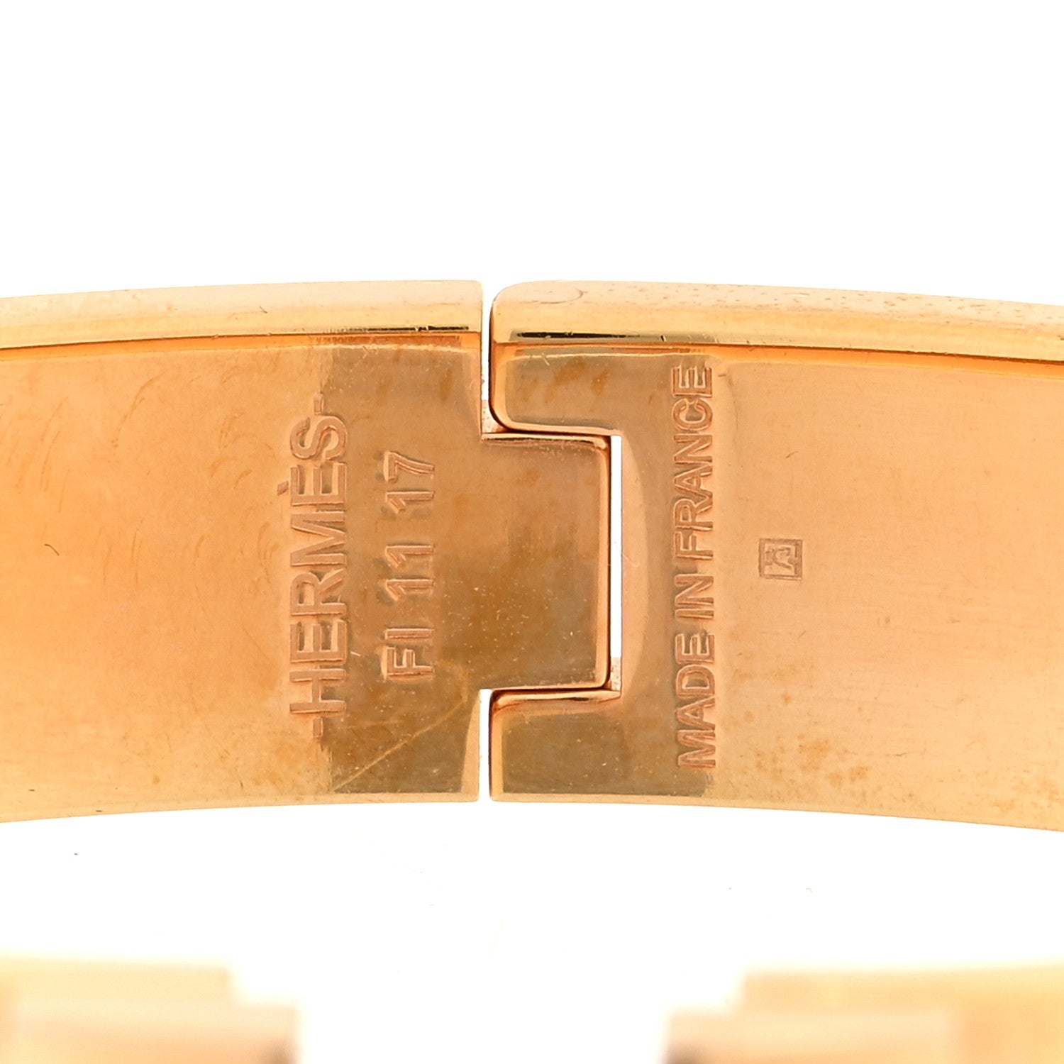 Hermes Enamel Narrow Clic Clac H Bracelet PM White 3 of 3