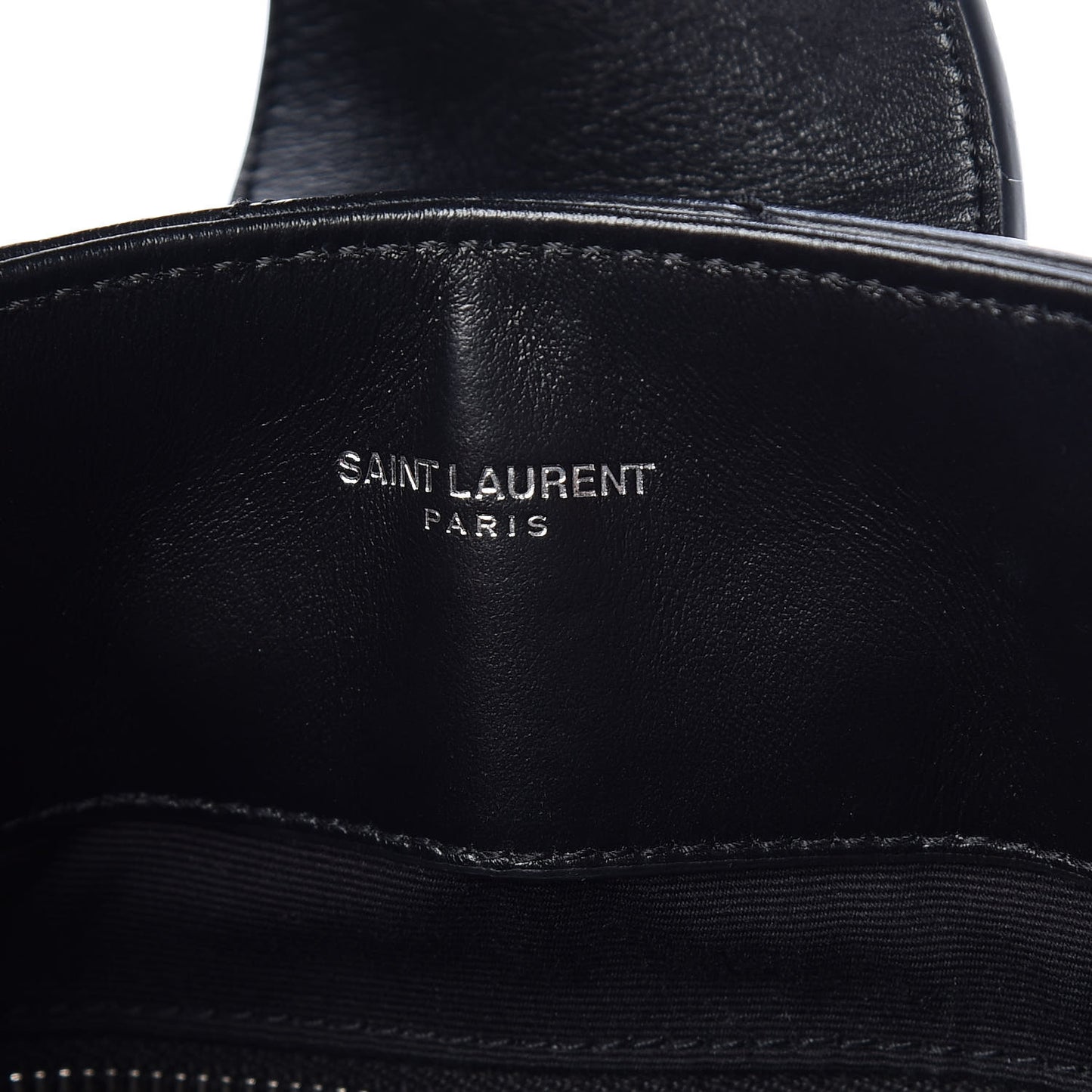 Calfskin Y Quilted Monogram Small Loulou Shopper Black