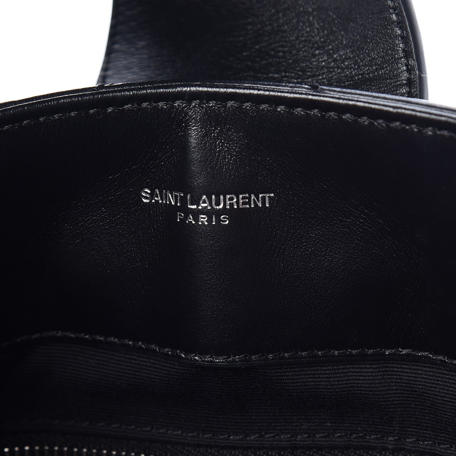 Saint Laurent Calfskin Y Quilted Monogram Small Loulou Shopper Black 9 of 9