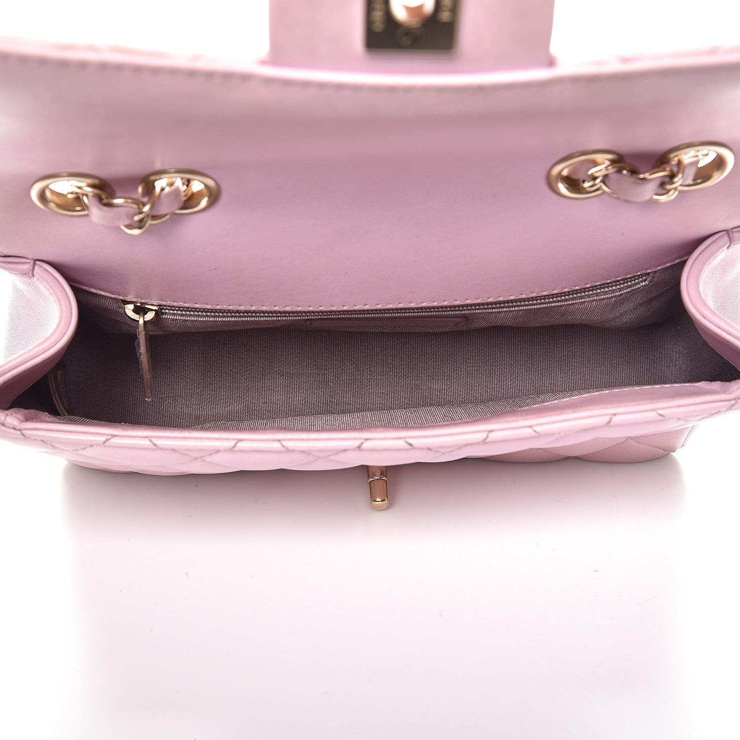 Chanel Lambskin Quilted Mini Mademoiselle Chic Flap Pink 5 of 17