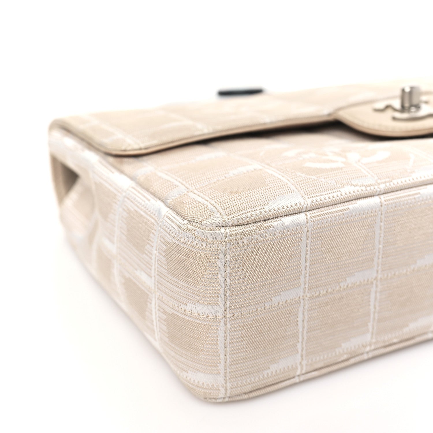 Chanel Nylon Medium Travel Flap Light Beige 9 of 10