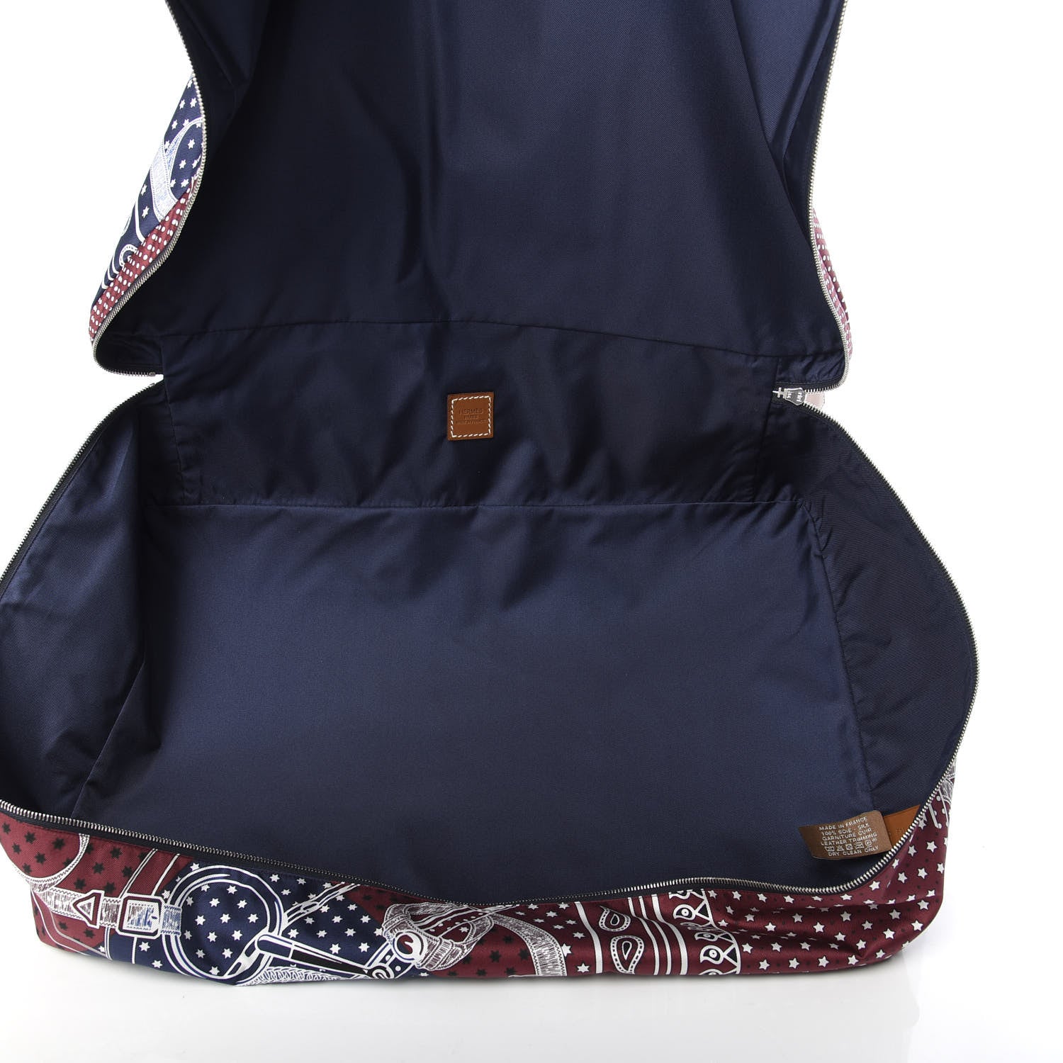 Hermes Silk Travelsilk Travel Cube Bordeaux Bleu Marine 6 of 9
