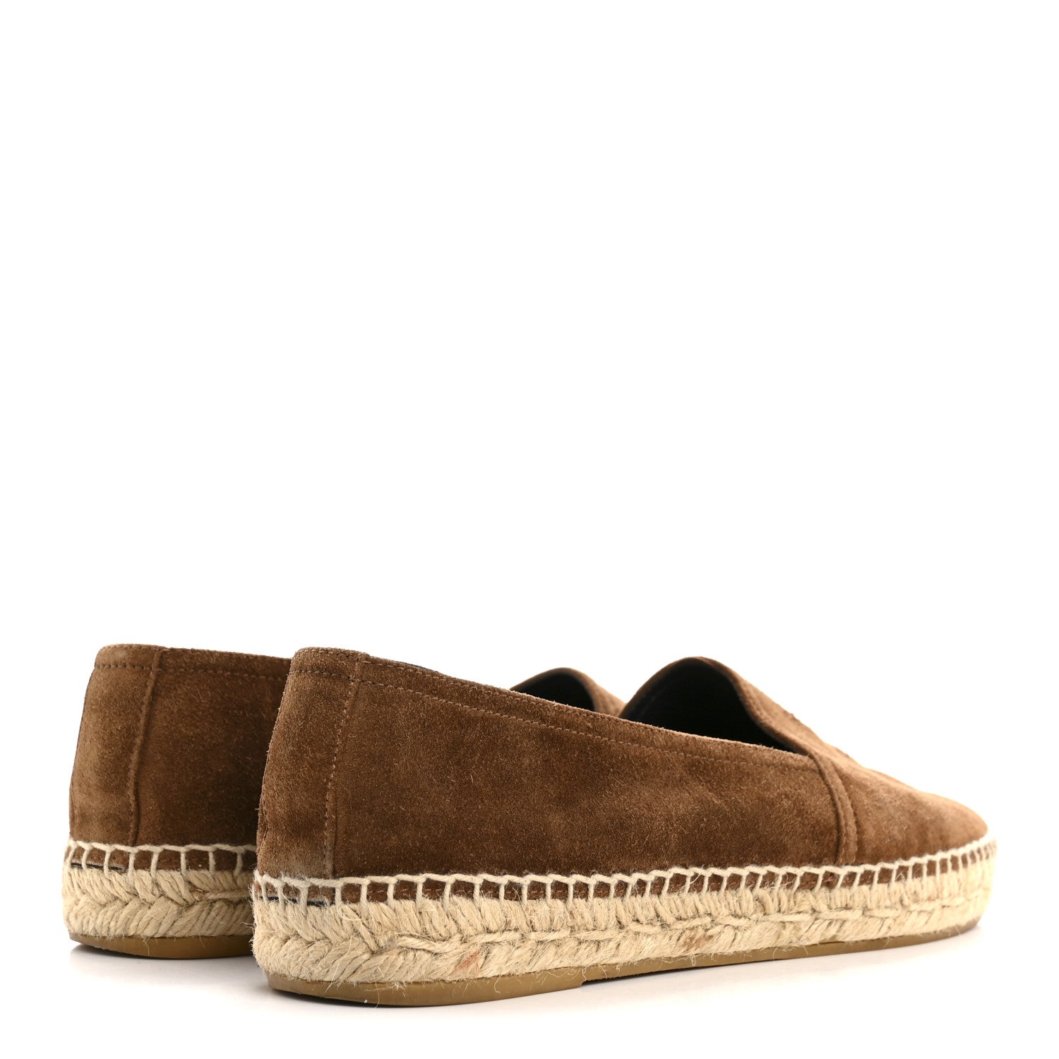 Saint Laurent Suede Monogram Espadrilles 37 Brown 5 of 9