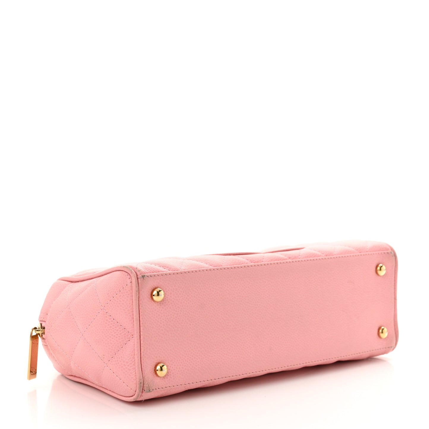 Caviar Quilted Small Bowler Pink