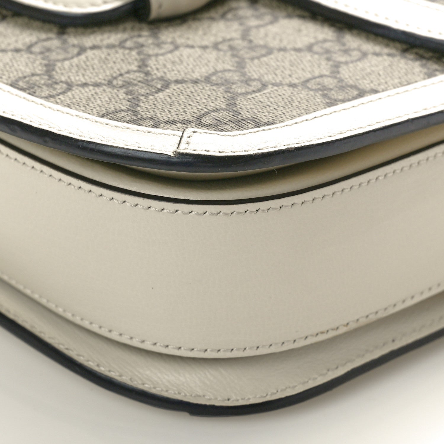 Gucci GG Supreme Monogram Horsebit 1955 Shoulder Bag Beige Mystic White 10 of 10