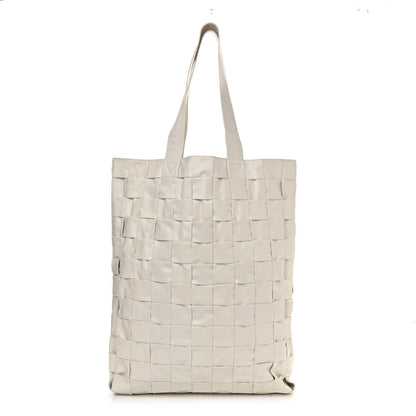 Bottega Veneta Calfskin Maxi Intrecciato Cassette Tote White 3 of 14