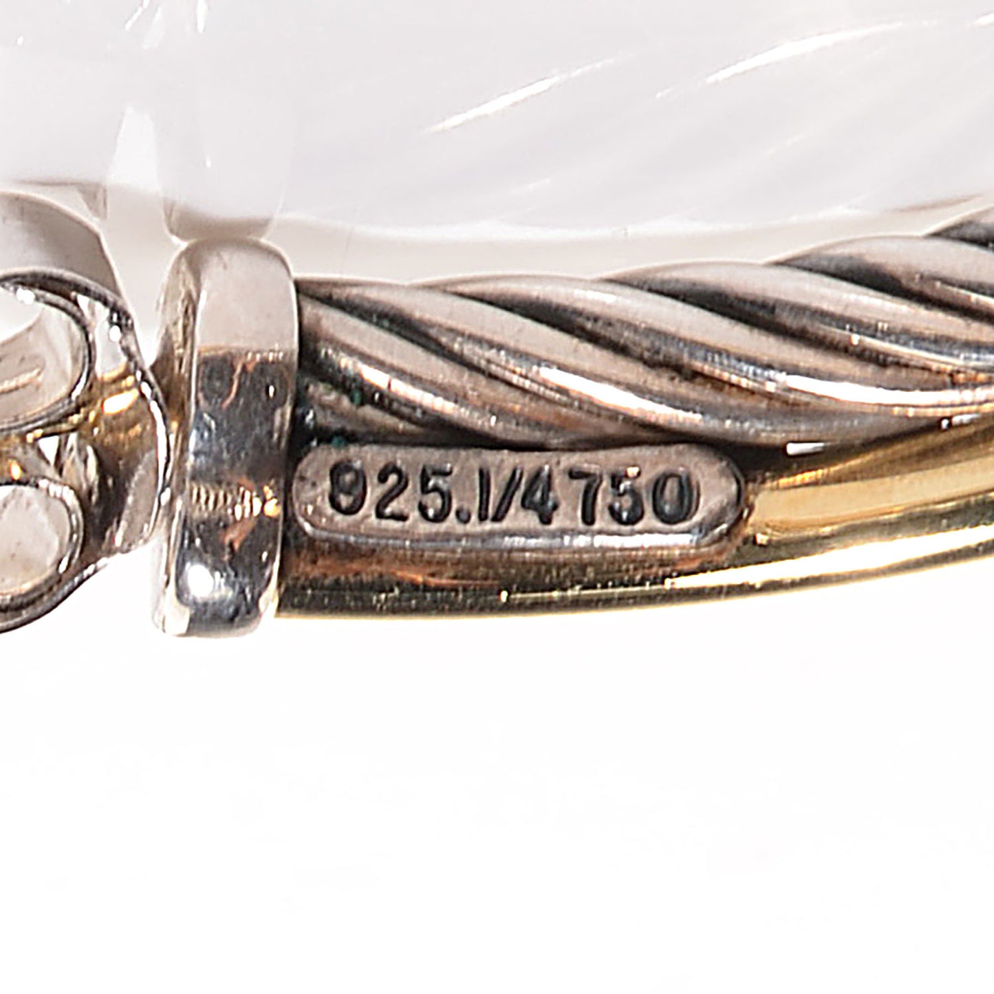 Sterling Silver 18k Gold 31mm Crossover Cable Hoop Earrings