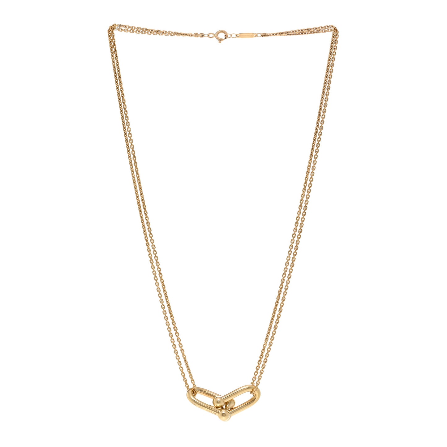 18K Yellow Gold HardWear Double Link Pendant Necklace