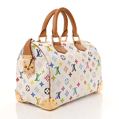 Louis Vuitton Monogram Multicolor Speedy 30 White 3 of 12