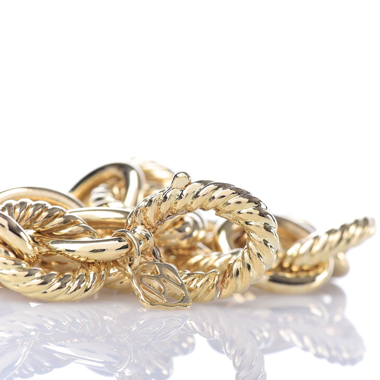 18K Yellow Gold 12mm Large Oval Link Bracelet