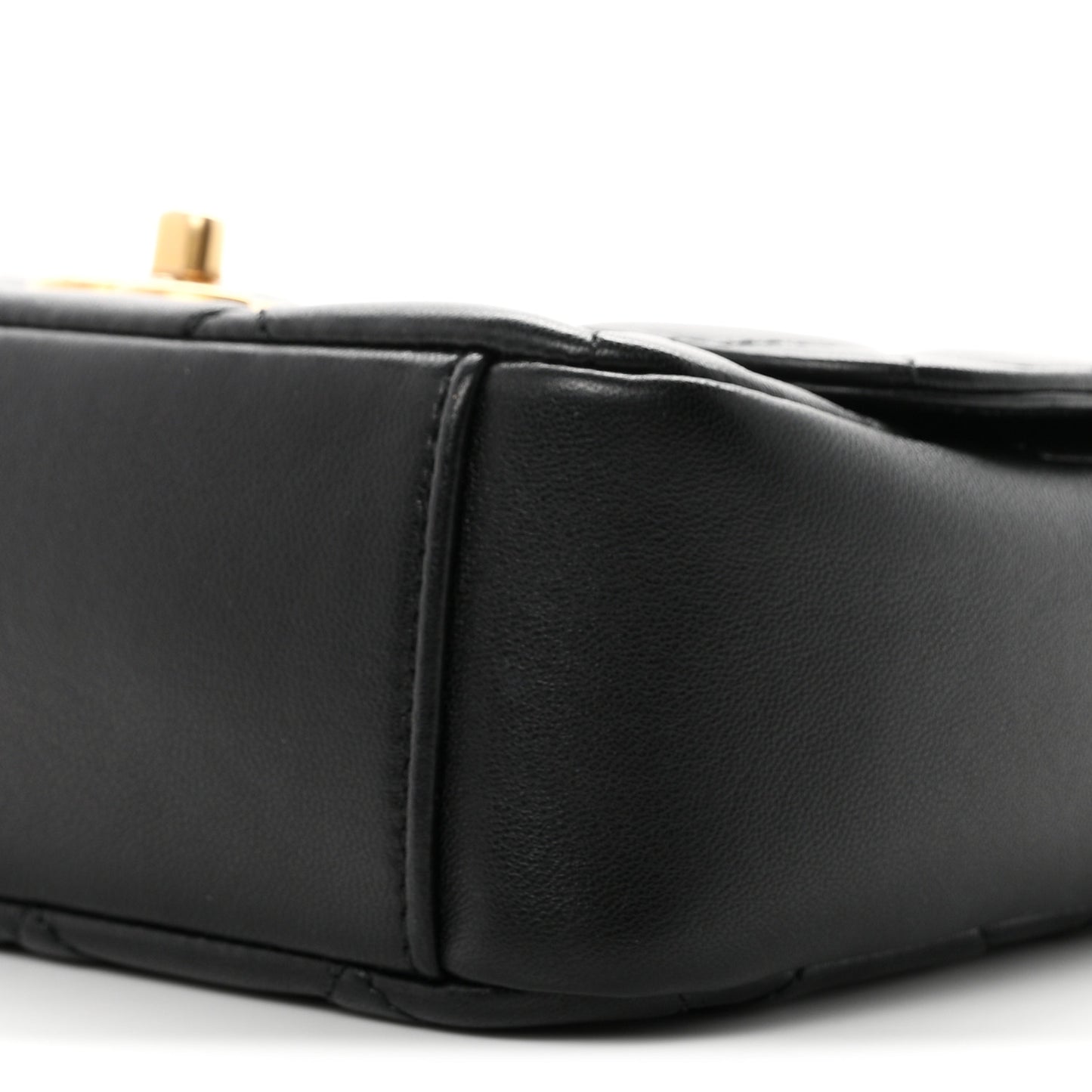 Lambskin Quilted Small CC Coin Flap Bag Black