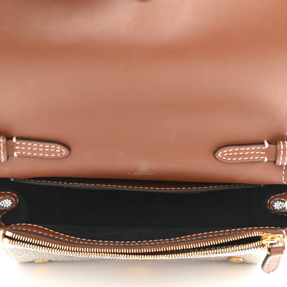 Burberry Cotton Canvas Horseferry Print Small Crossbody Bag Grey Tan 5 of 11