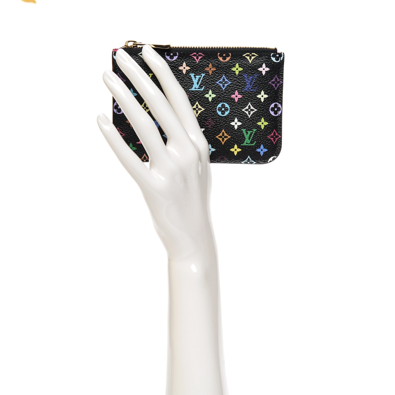 Louis Vuitton Monogram Multicolor Key Pouch Black Grenade 2 of 6