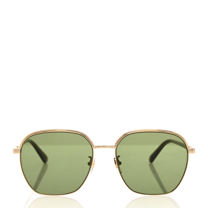 Gucci Metal Square Frame Sunglasses GG0443S Gold Grey 2 of 8