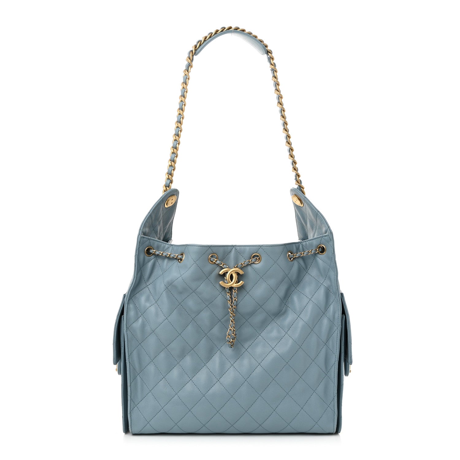 Chanel Caviar Quilted Medium Chanel 25 Handbag Blue 1 of 12