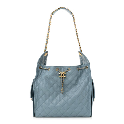 Chanel Caviar Quilted Medium Chanel 25 Handbag Blue 1 of 12