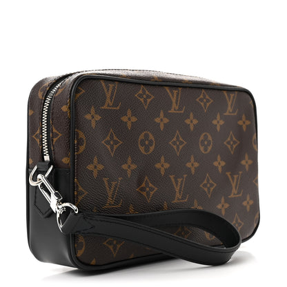 Louis Vuitton Monogram Macassar Kasai Clutch Black 3 of 11