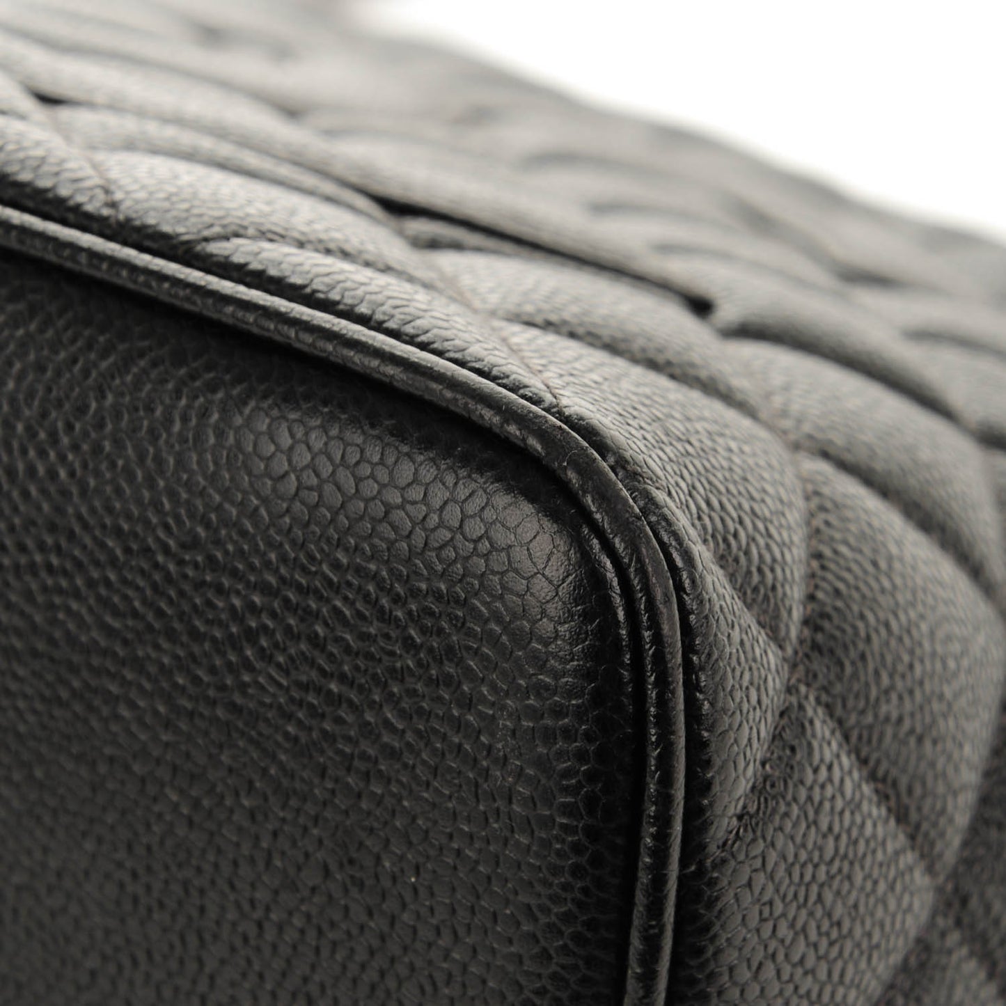 Caviar Quilted Medallion Tote Black