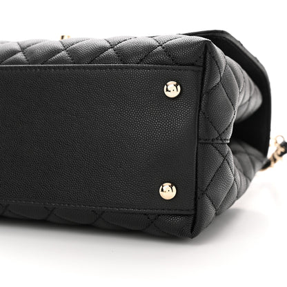 Chanel Caviar Quilted Small Coco Handle Flap Black 10 of 10