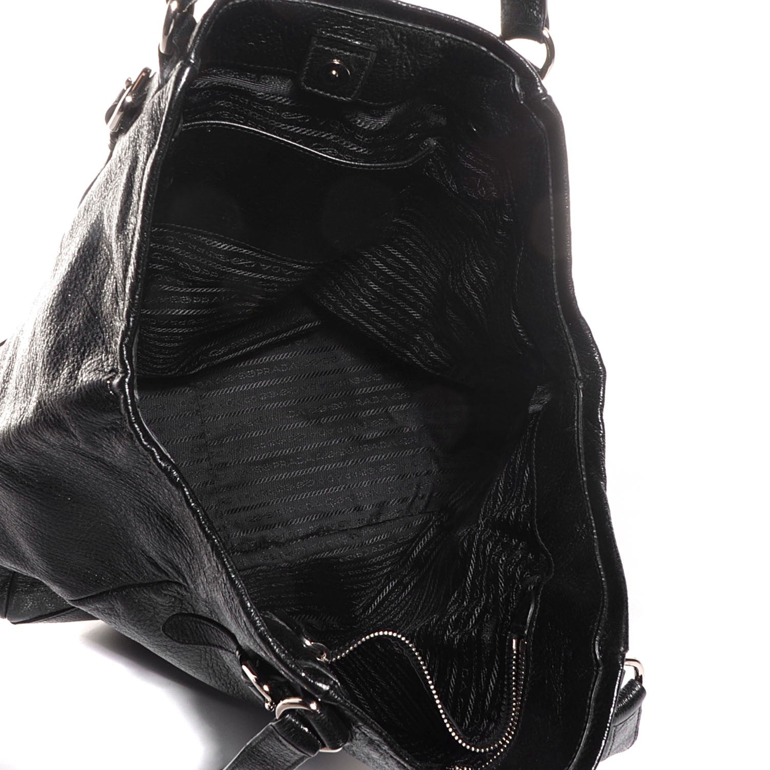 Prada Cervo Lux Tote Nero Black 6 of 10