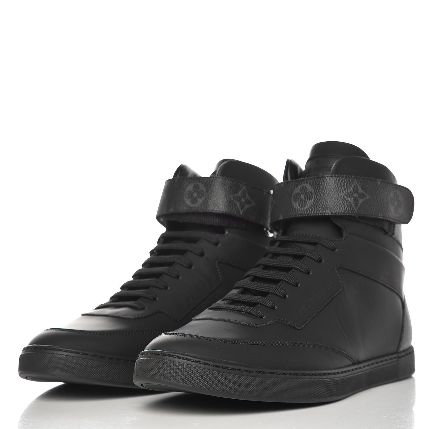 Monogram Eclipse Passenger High Top Sneaker Boots 7 Black