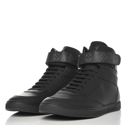 Louis Vuitton Monogram Eclipse Passenger High Top Sneaker Boots 7 Black 2 of 8