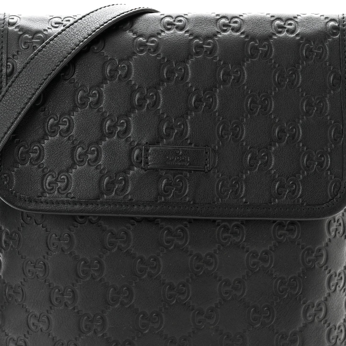 Guccissima Small Flap Messenger Bag Black