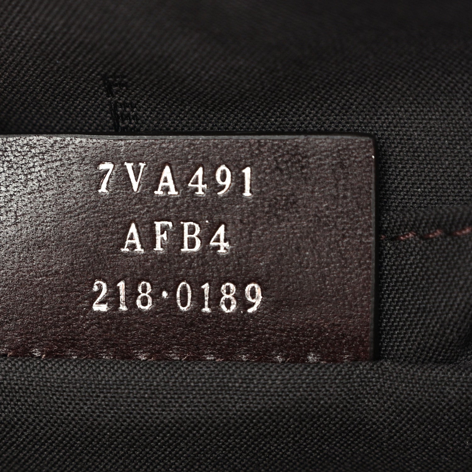 Fendi Glazed Fabric Vitello King FF 1974 Diagonal Flat Pouch Tobacco Moro Cuoio 7 of 7