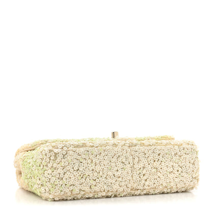 Chanel Shaded Sequin Mini Flap Light Green White Ecru 4 of 10