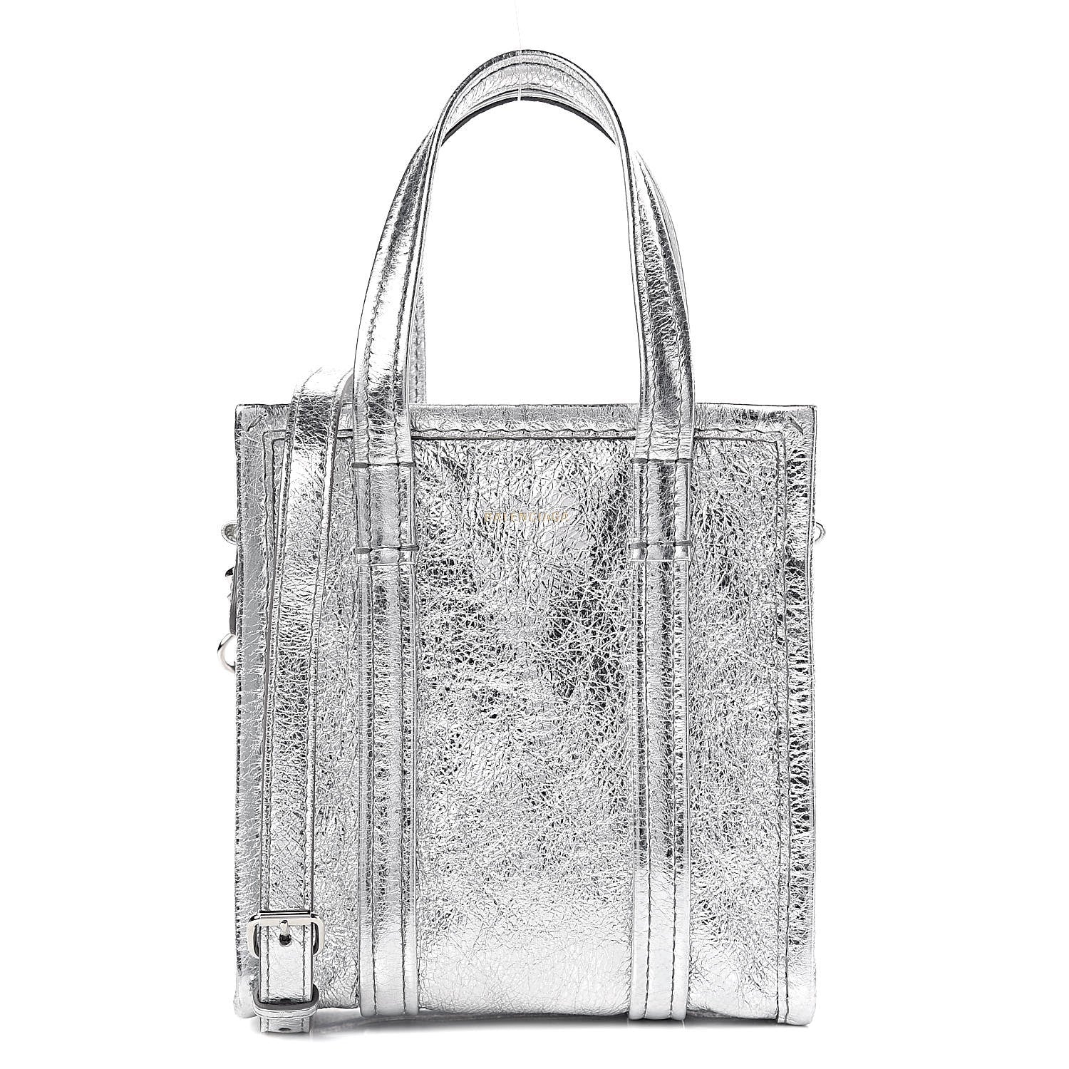 Balenciaga Metallic Calfskin XXS Bazar Shopper Tote Silver Hardware 1 of 9