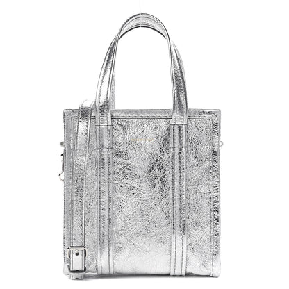 Balenciaga Metallic Calfskin XXS Bazar Shopper Tote Silver Hardware 1 of 9