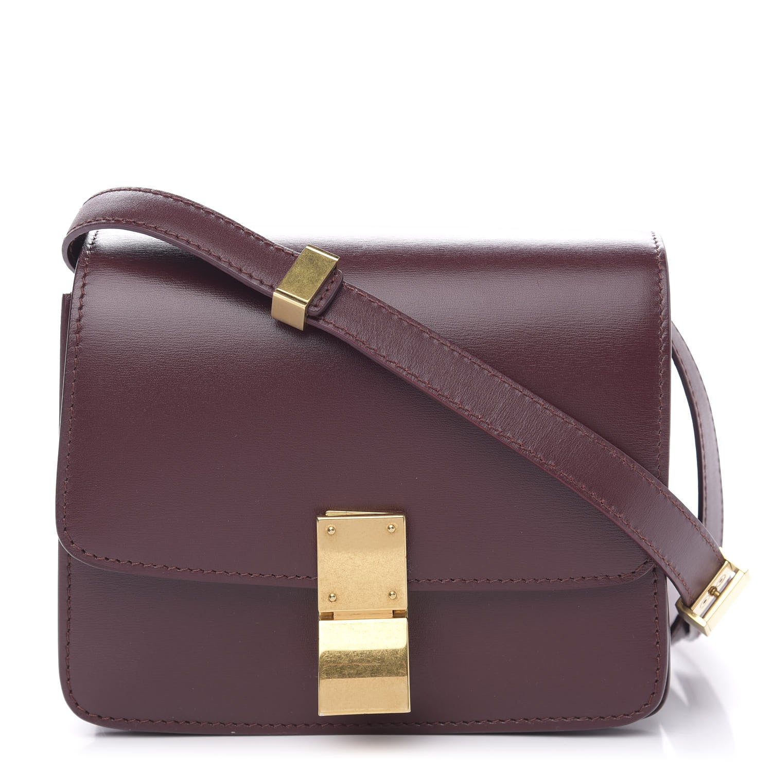 Celine Smooth Calfskin Small Classic Box Flap Bag Red 1 of 11