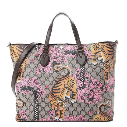 Gucci Soft GG Supreme Monogram Bengal Medium Crossbody Tote Beige Pink 1 of 7