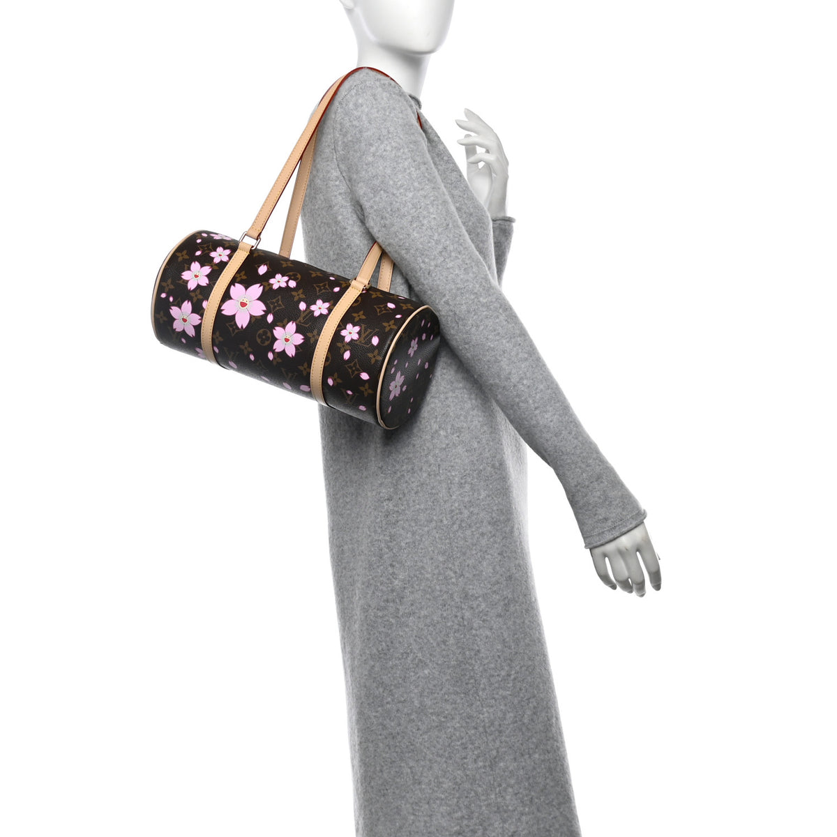 LV X TM Monogram Cherry Blossom Papillon Sakura Brown