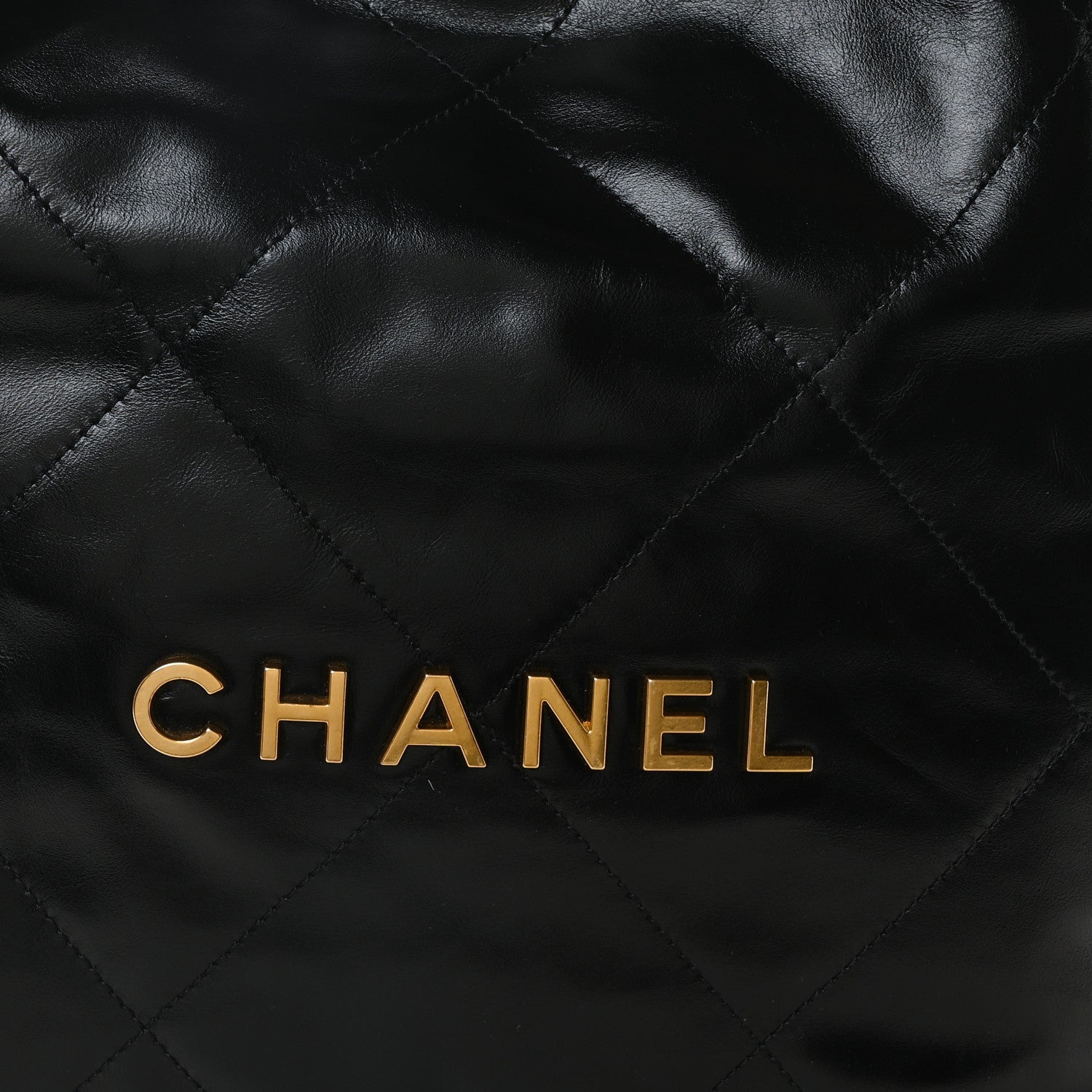 Chanel Shiny Calfskin Quilted Small Chanel 22 Black 9 of 11