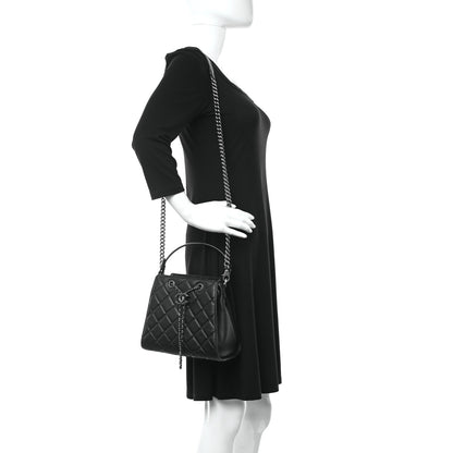 Chanel Caviar Quilted Small CC Bucket Bag Black 2 of 11