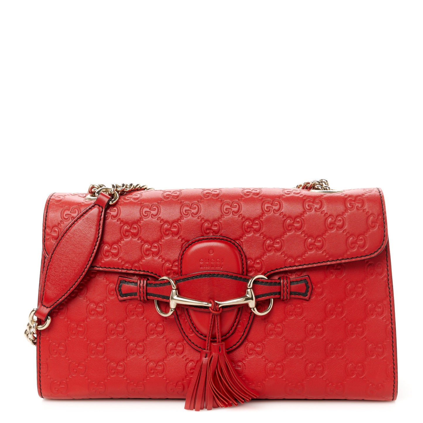 Guccissima Medium Emily Chain Shoulder Bag Red