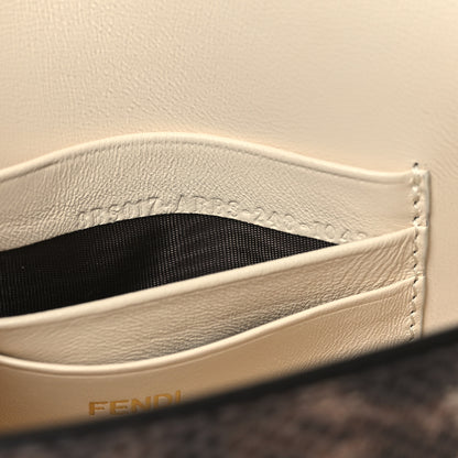 Fendi Vitello Karung Effect FF Mini Baguette Beige 7 of 11