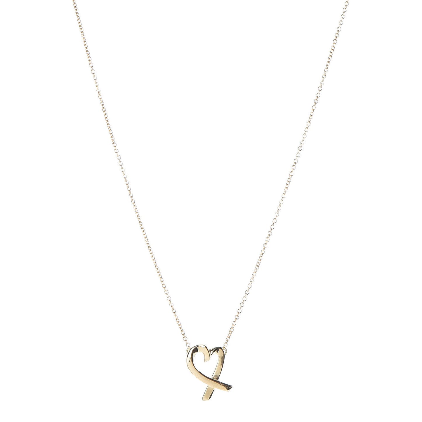 18K Yellow Gold Paloma Picasso Loving Heart Necklace