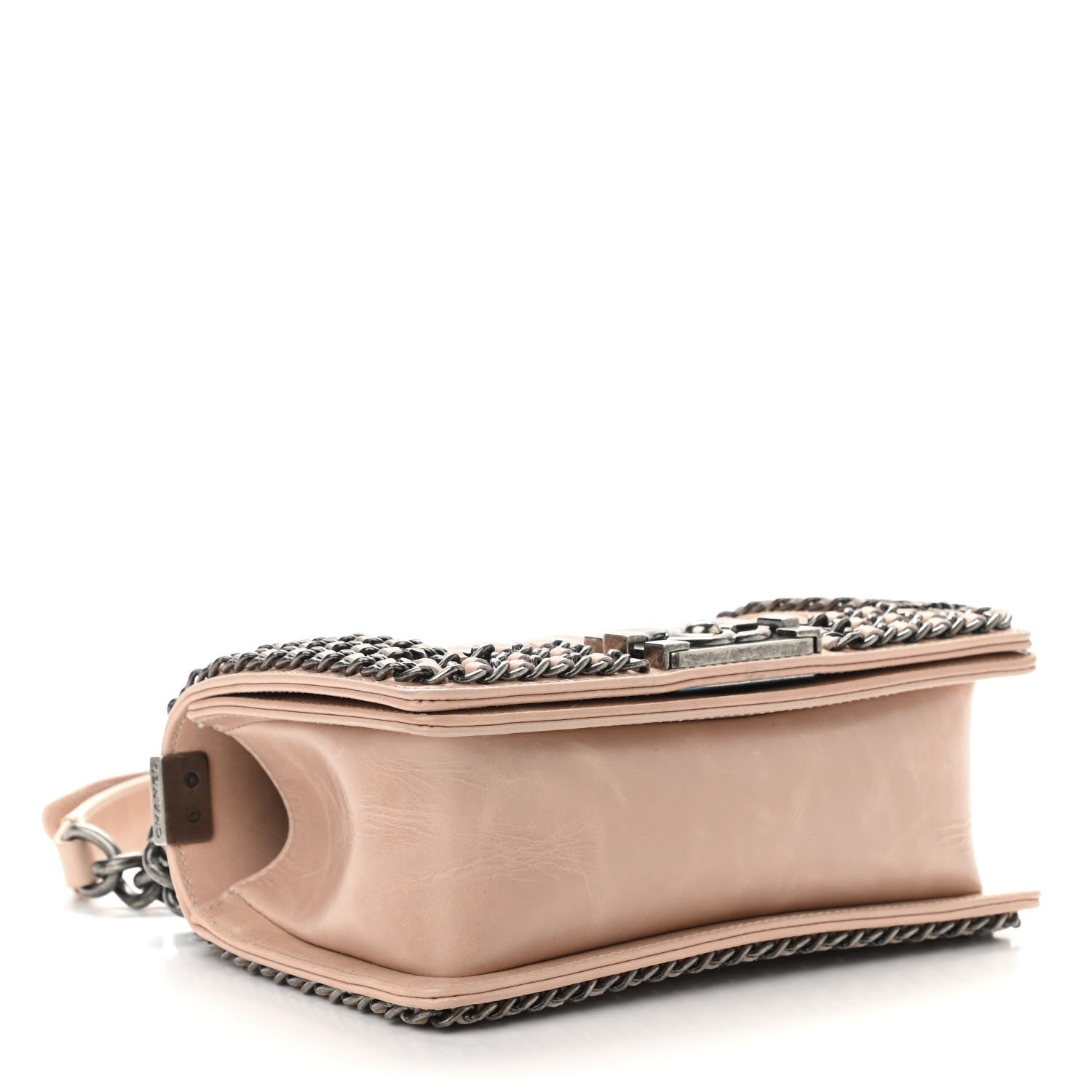 Chanel Glazed Calfskin Small Boy Chained Flap Pink 4 of 11
