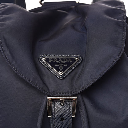 Prada Nylon Vela Saffiano Medium Cinch Backpack Baltico 13 of 13